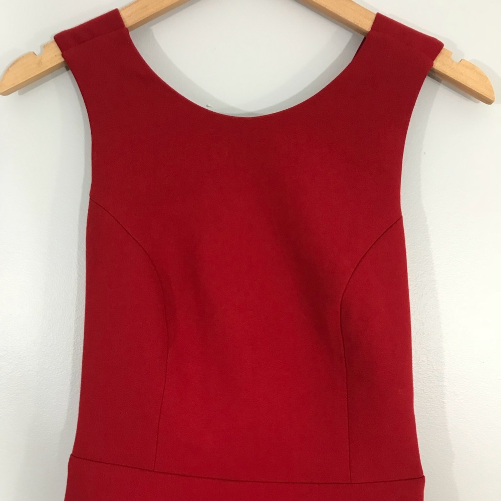 Zara Red Cross Back Dress - Picture 5 of 8